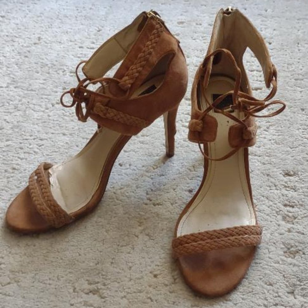 Tan Suede Stilettos Size 8.5